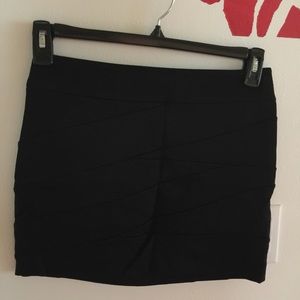 Black mini skirt