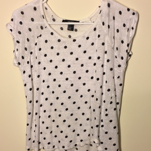 White shirt with dots