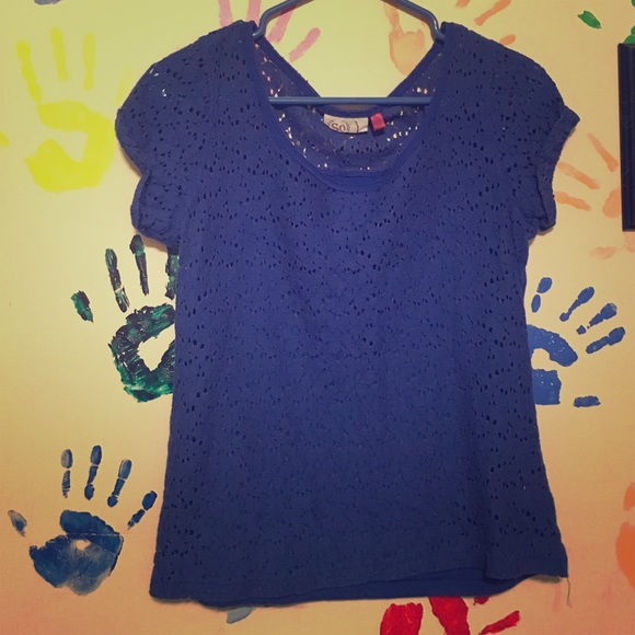 Blue lace shirt