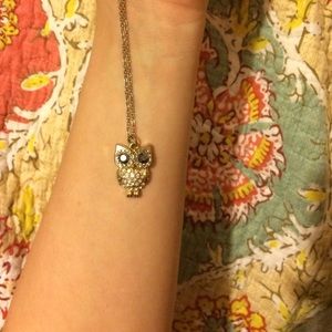 Gold owl chain necklace