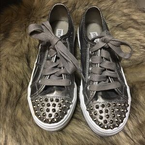 Spiked Metallic Sneakers