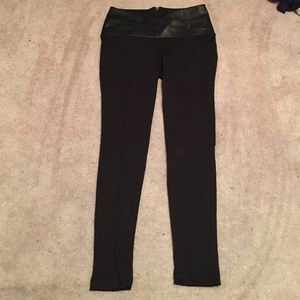 Bebe Leather Detail Leggings!!!!!