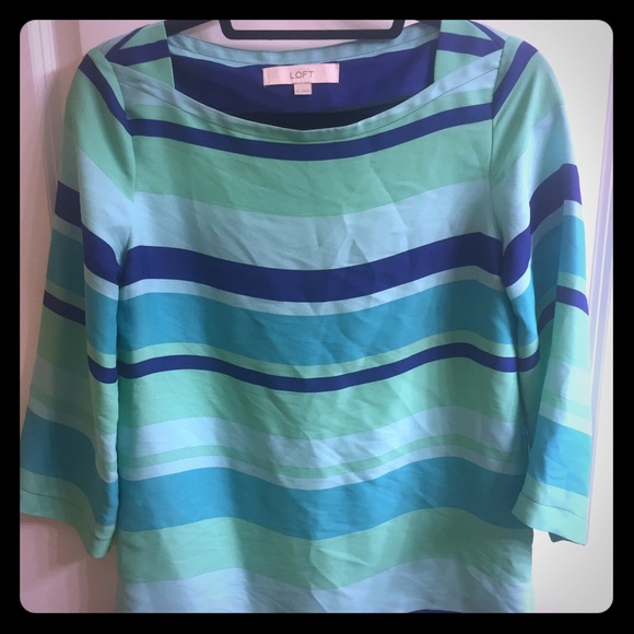 LOFT Striped Blouse