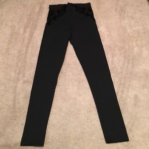 Bebe black mesh detail Leggings!!!!!