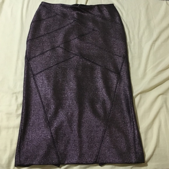 Gliterry Purple Pencil Skirt