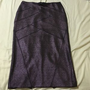 Gliterry Purple Pencil Skirt
