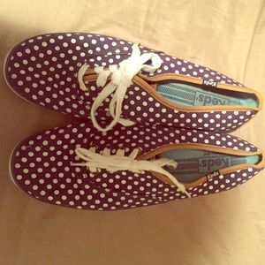 Polka dot navy Keds
