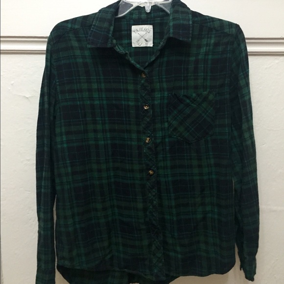 Green/ Black flannel.