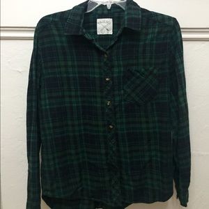 Green/ Black flannel.