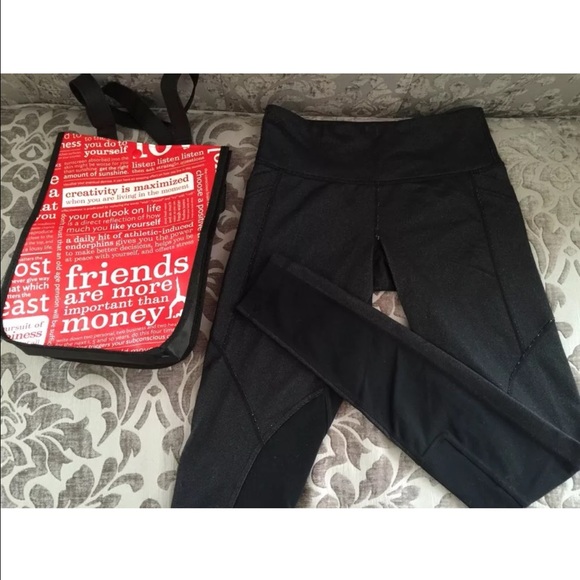 Lululemon wunder under POLOCROSSE pants Blk denim