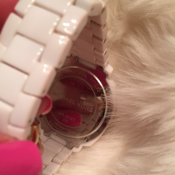 Michael Kors White/Gold Acrylic Watch