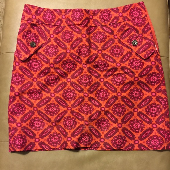 Ann Taylor Dresses & Skirts - Ann Taylor Skirt Size 6 Orange & Fuschia