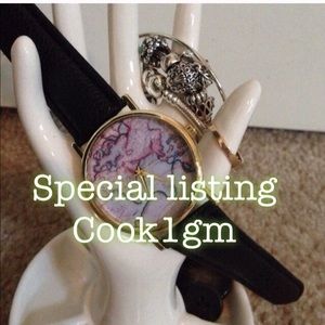 BLACK world map face watch