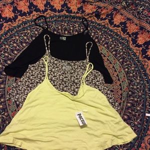 3 crop tops from Pacsun