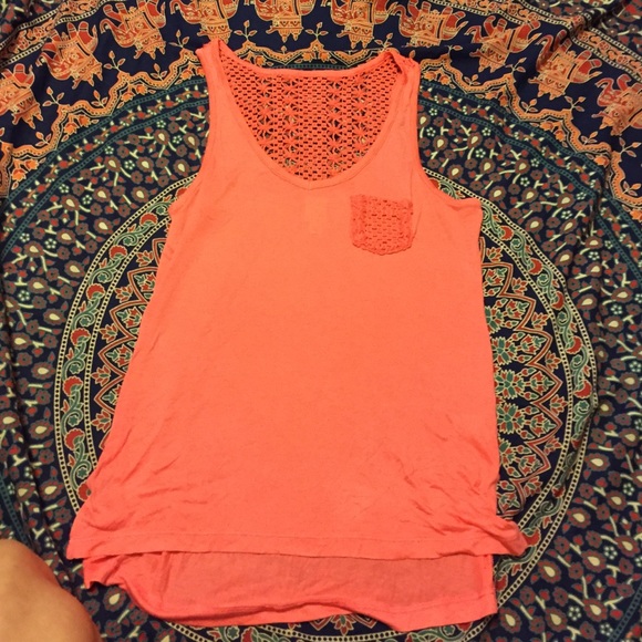 LA HEARTS orange tank top