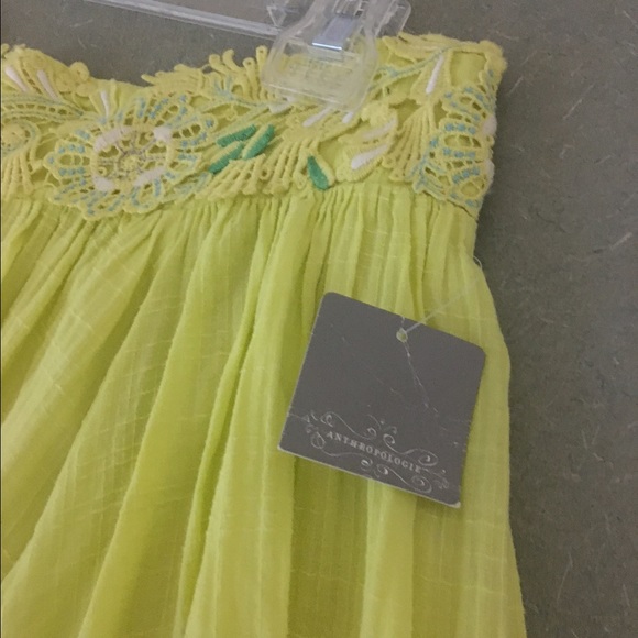 Anthropology lime/yellow skirt