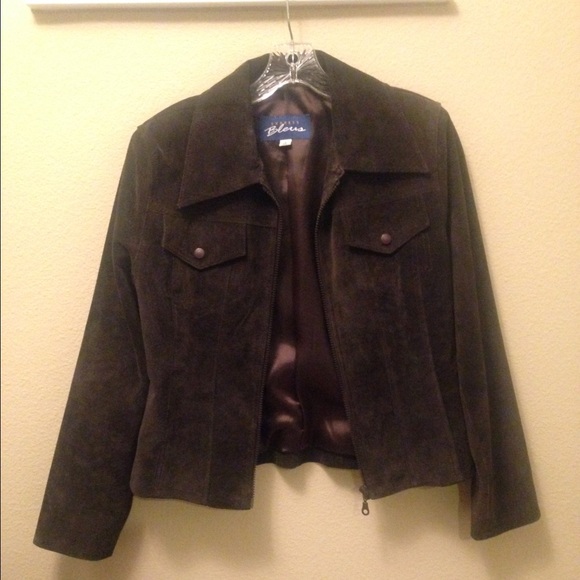 Express Blues Brown Leather Jacket
