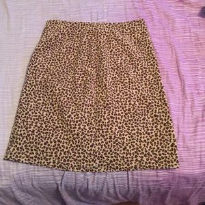 Leopard print pencil skirt