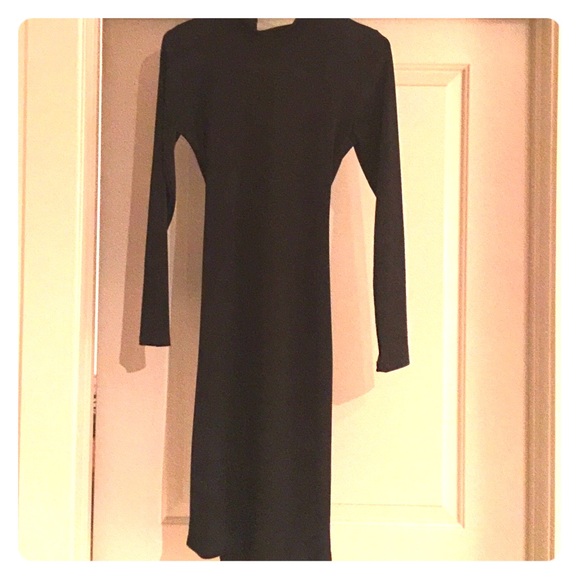 All Black dress with cut out back.