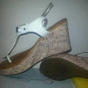 White Tommy Hilfiger wedge sandal