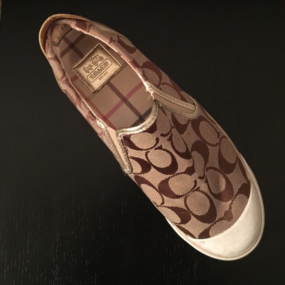 Authentic coach slip on sneakers