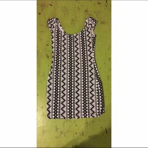 Black and White patterned bandage dress