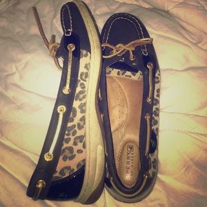 Leopard print sperries