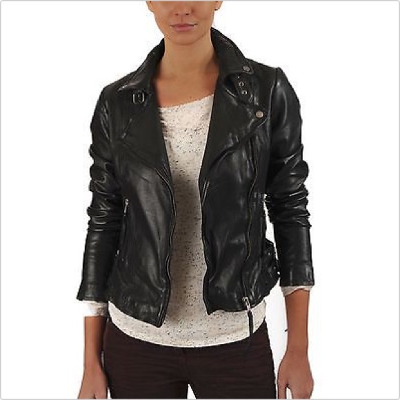 Ryan Jackets & Blazers - Black Moto Jacket (SM)