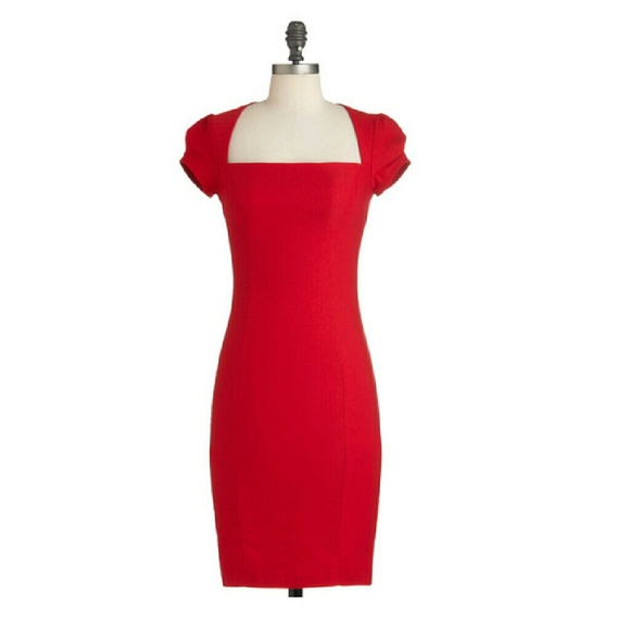 Red ModCloth sheath dress