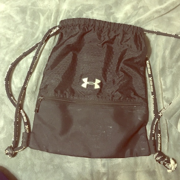 Under Armour black drawstring bag