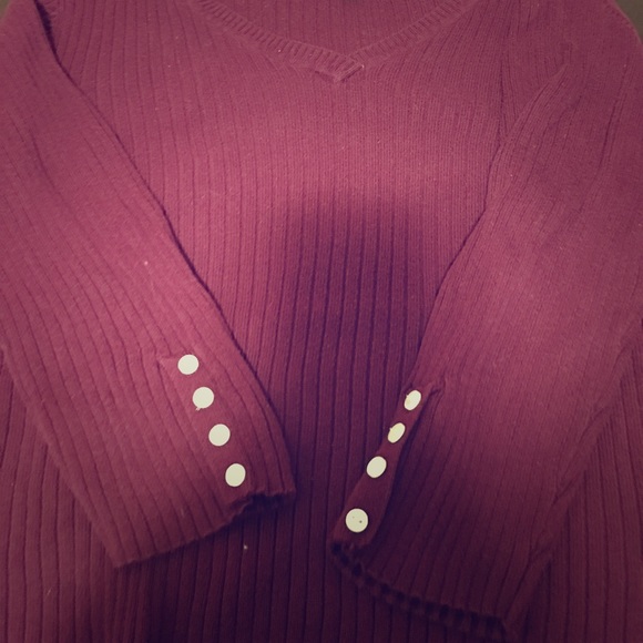 EUC croft and barrow burgundy sweater size large