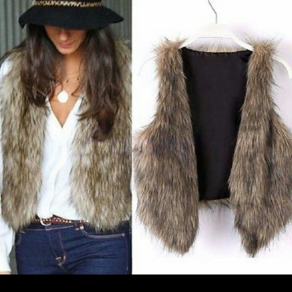 Faux fur vest