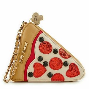 Adorable Betsey Johnson PIZZA wristlet