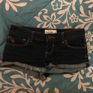 Dark wash Abercrombie shorts