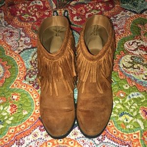 Fringe booties