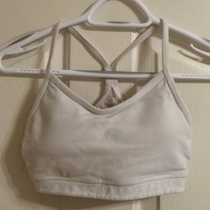Lululemon white sports bra, size 4.
