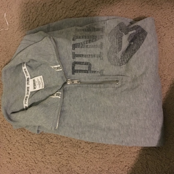 PINK vs grey pullover half zip
