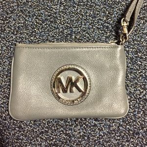 Gray Michael kors wristlet