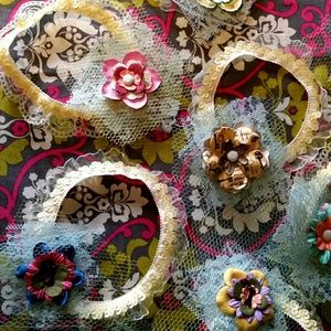 Set of 4 dog pet neck bling Handmade grooming shop