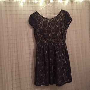 Gray lace dress