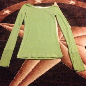 Hollister small long sleeve fitted stretch shirt