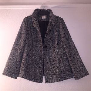 Women's herringbone wool blend pea coat size large