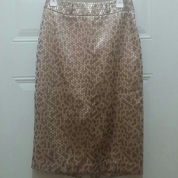 Worthington gold and copper skirt with a shine