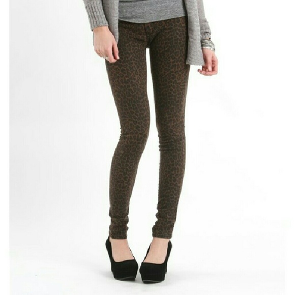 🐆LEOPARD Bullhead Black Denim Leggings - Picture 1 of 4