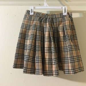 Burberry Looking Tennis Skirt