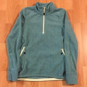 Turquoise Eddie Bauer Fleece Pullover Sweater