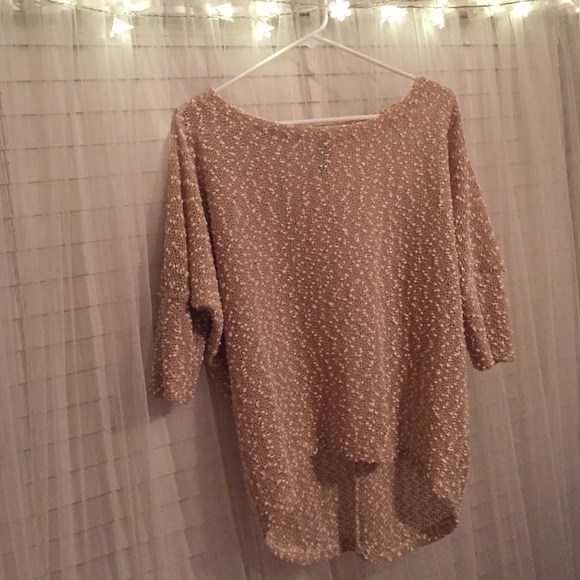 Gold and white sweater