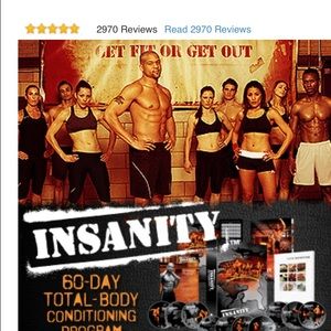Insanity DVD set, includes all DVDs