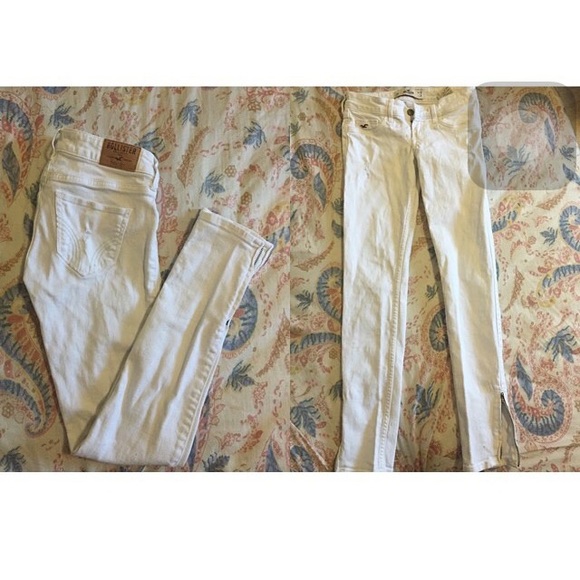 Hollister white skinny jeans