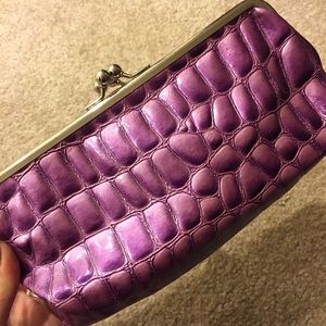 Purple Patten clutch/ wallet